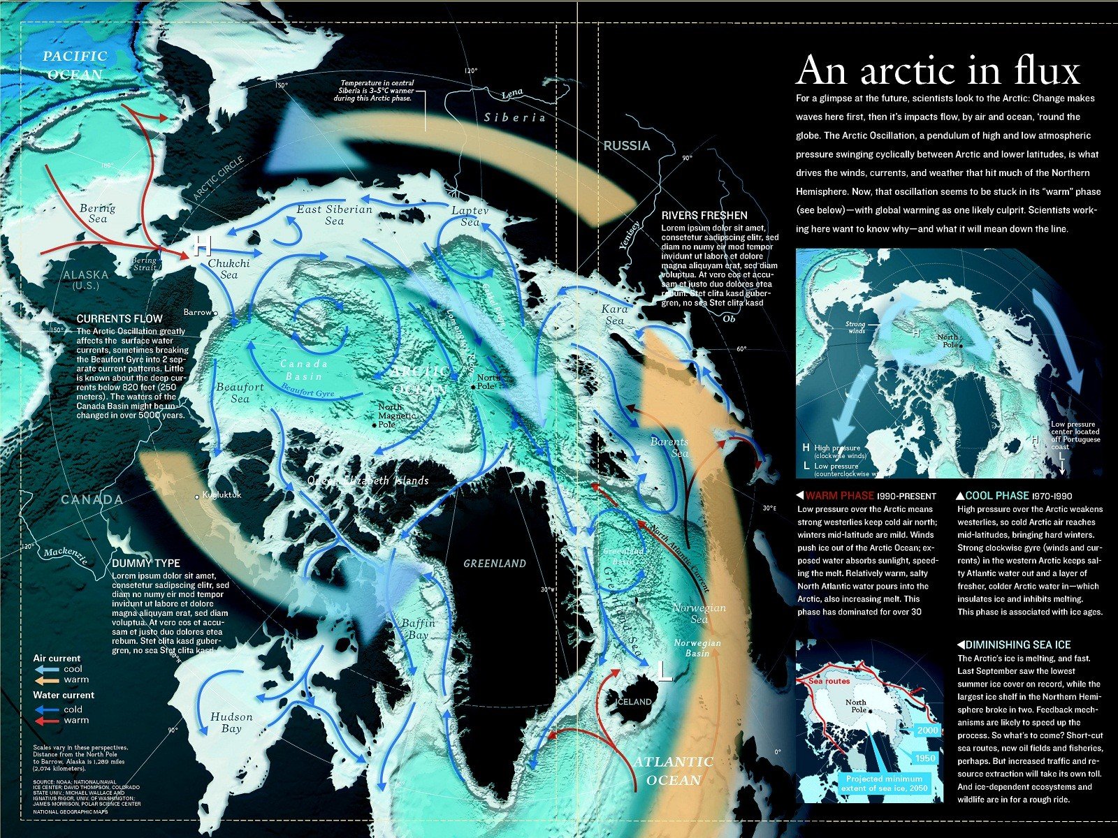 map, Arctic, Lorem ipsum Wallpaper