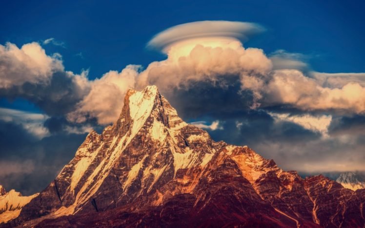 Nepal, Himalayas, Machhapuchhre, Mountain HD Wallpaper Desktop Background
