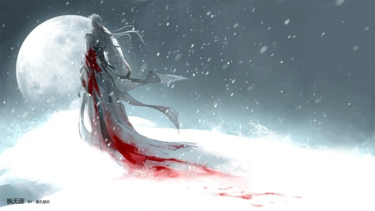 snow, Blood HD Wallpaper Desktop Background