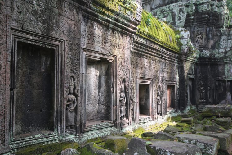 Siem Reap, Angkor Wat, Hinduism, Lights, Statue, Gray, Green, Ancient HD Wallpaper Desktop Background