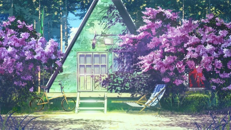purple, Bicycle, Hammocks, Triangle, Everlasting Summer, Red, ArseniXC HD Wallpaper Desktop Background