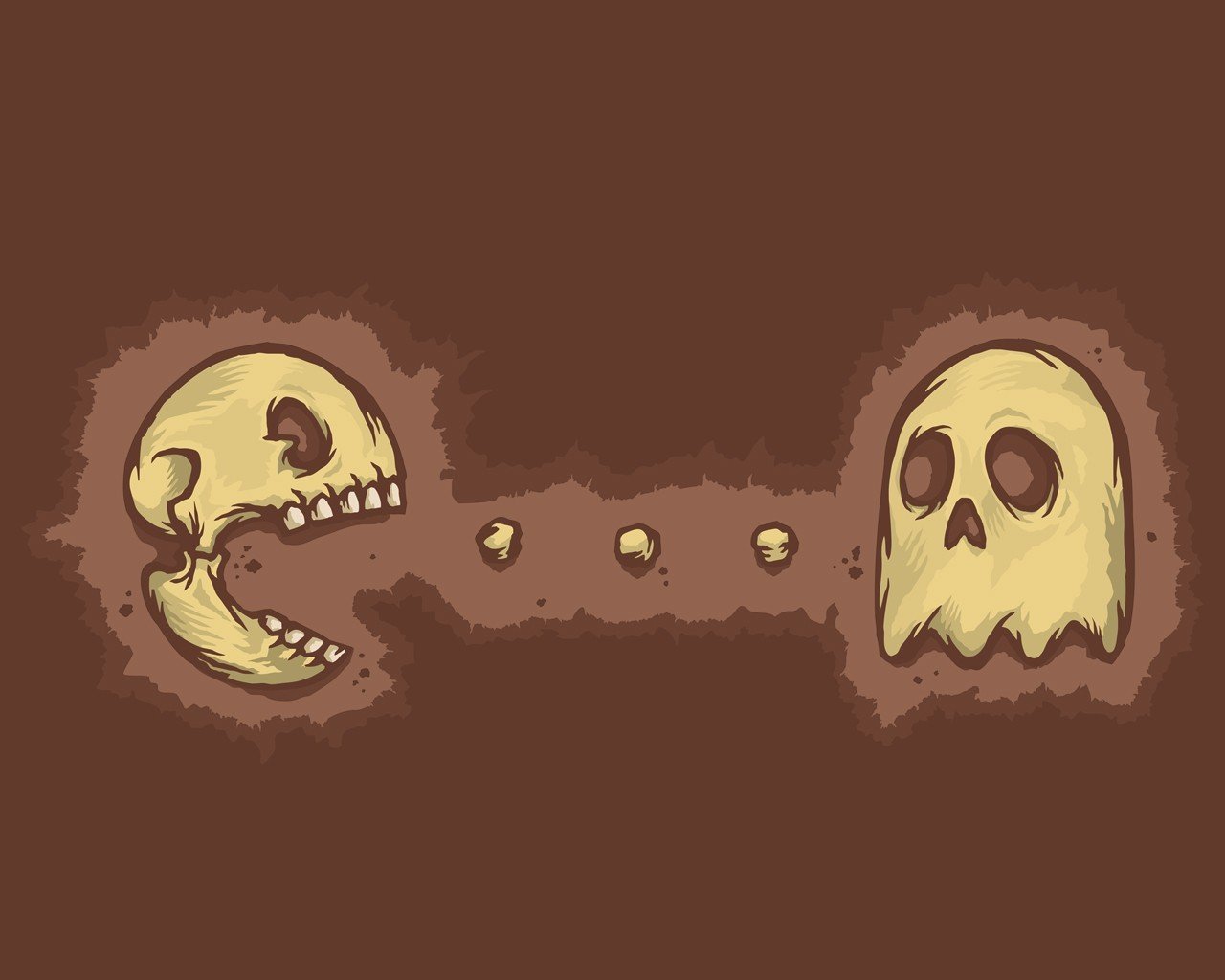 skull, Pacman Wallpaper