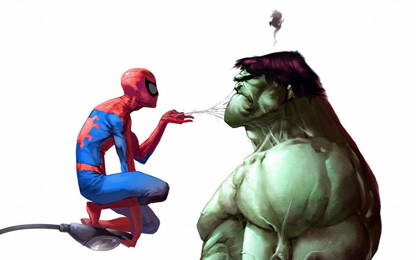 Hulk, Spider Man Wallpaper