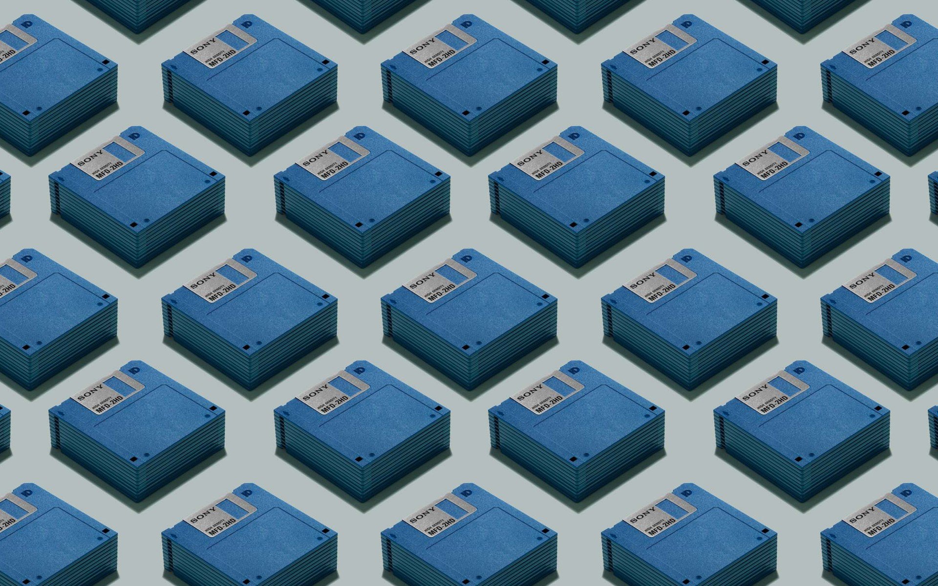 blue, Floppy disk Wallpaper