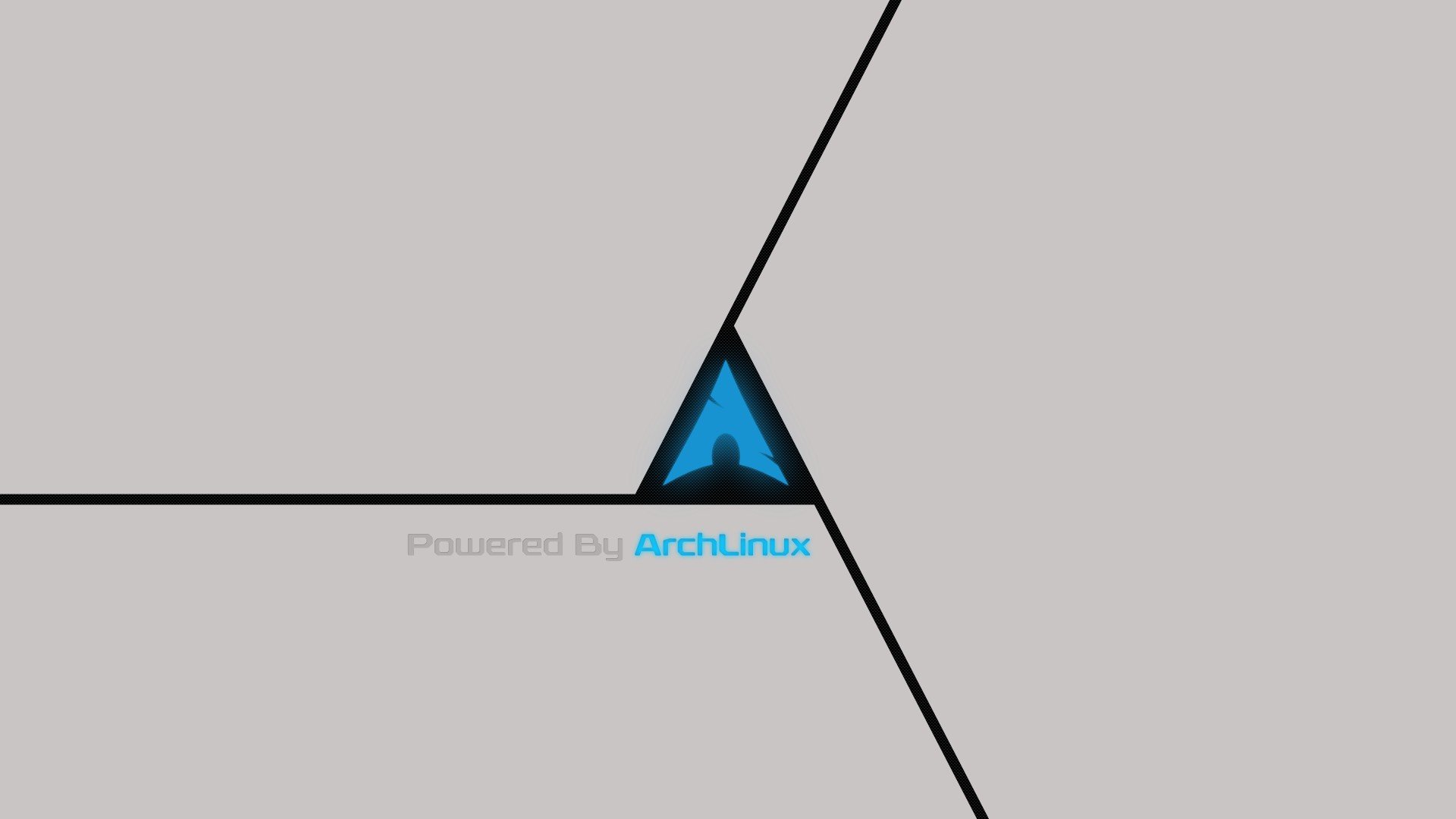 Arch Linux, Triangle, Gray Wallpaper