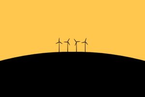 simple background, Wind turbine