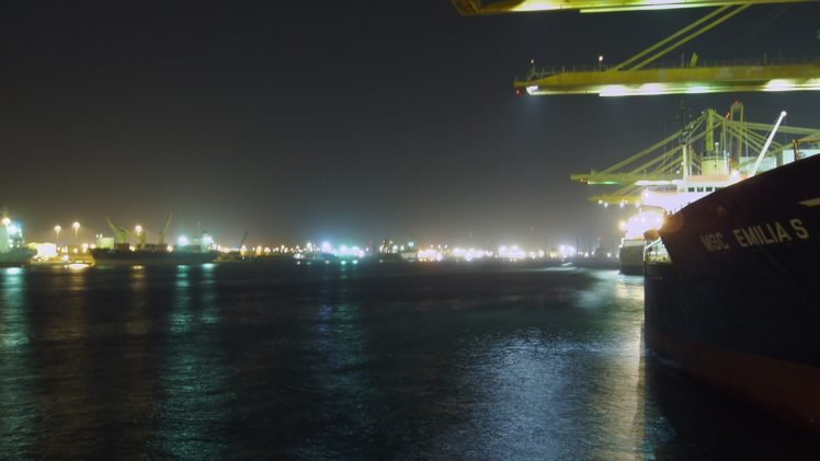 ship, Lights, Night, Ports, Dubai HD Wallpaper Desktop Background