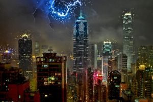 National Geographic, Skyscraper, Lightning, Storm, Hong Kong, City