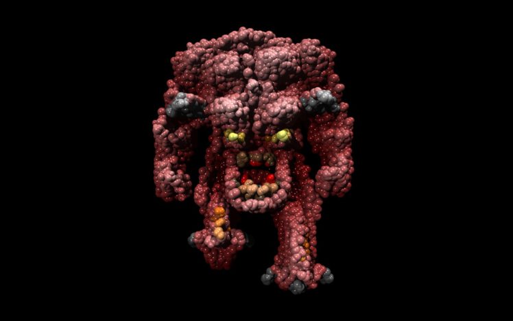 Doom (game), Pinky demon, CGI HD Wallpaper Desktop Background