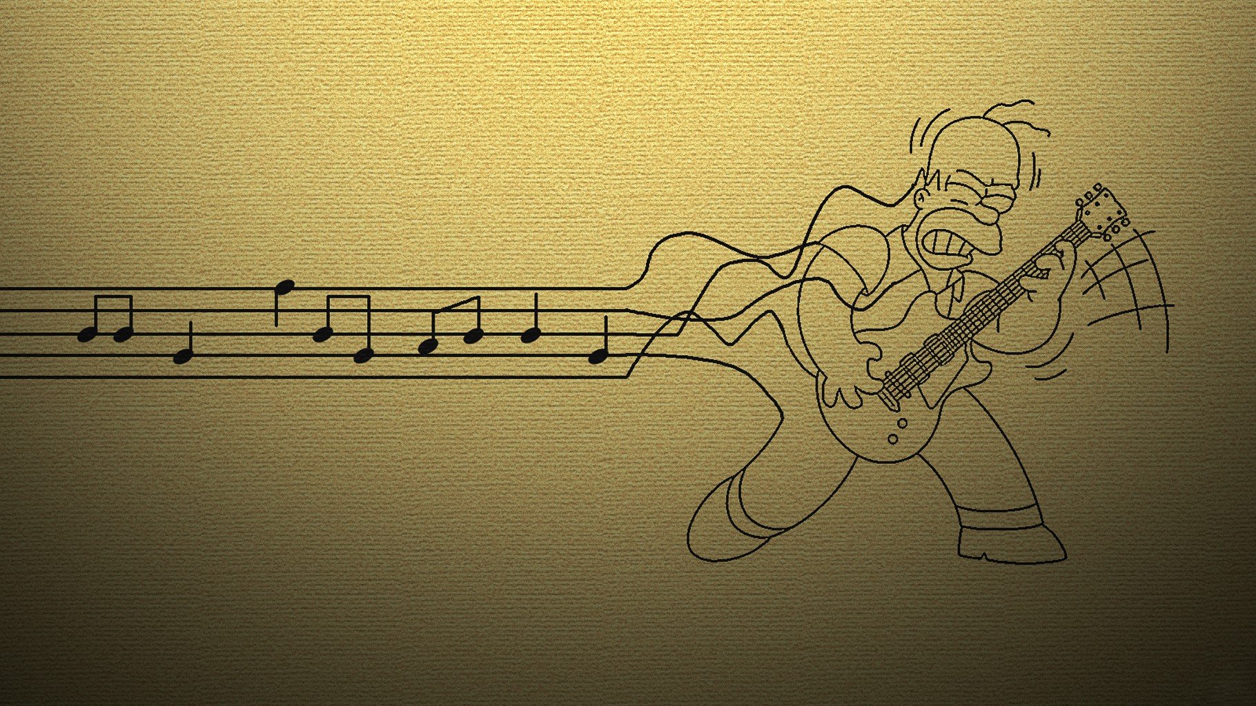 guitar, Music, Homer Simpson, The Simpsons Wallpaper