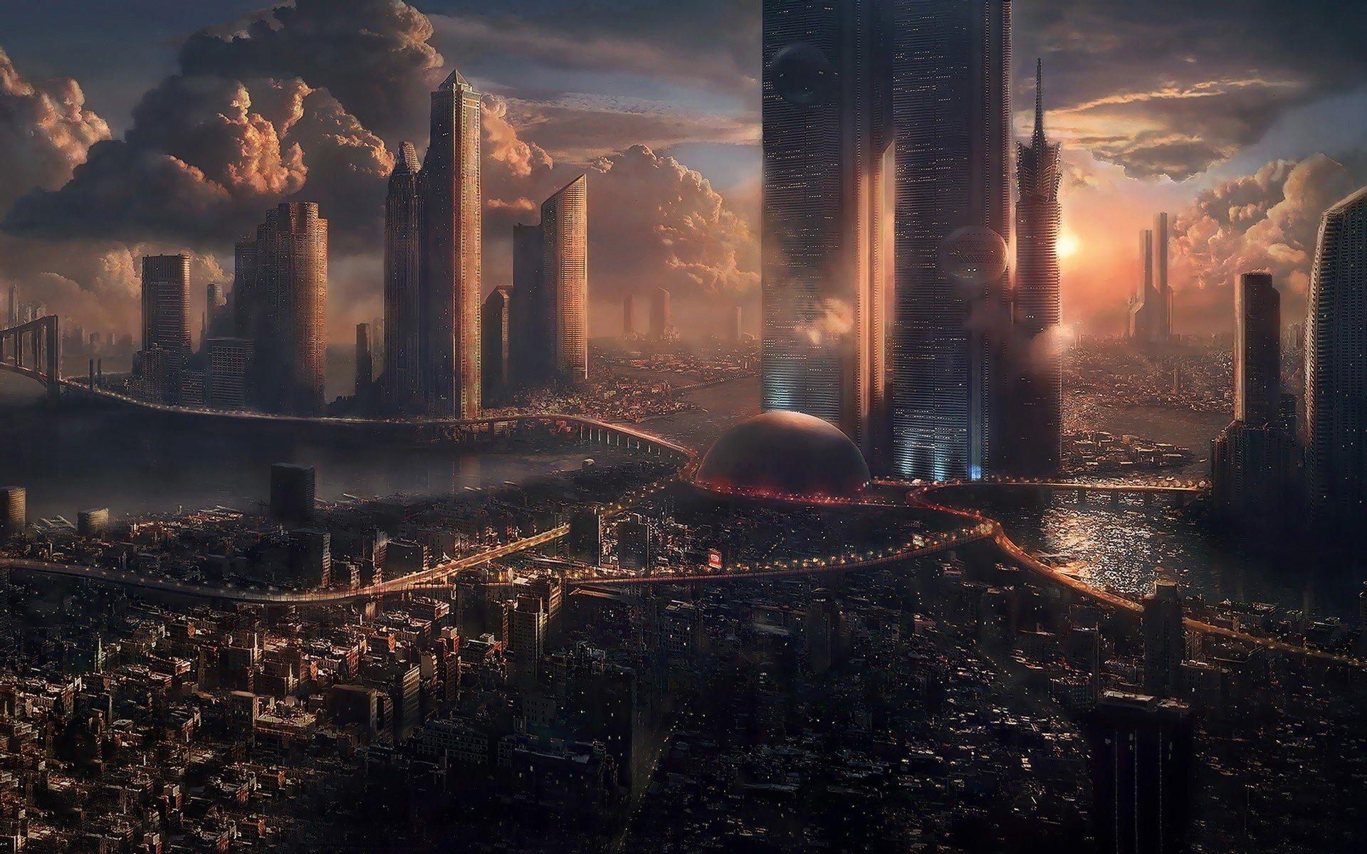 city, Futuristic HD Wallpapers / Desktop and Mobile Images & Photos