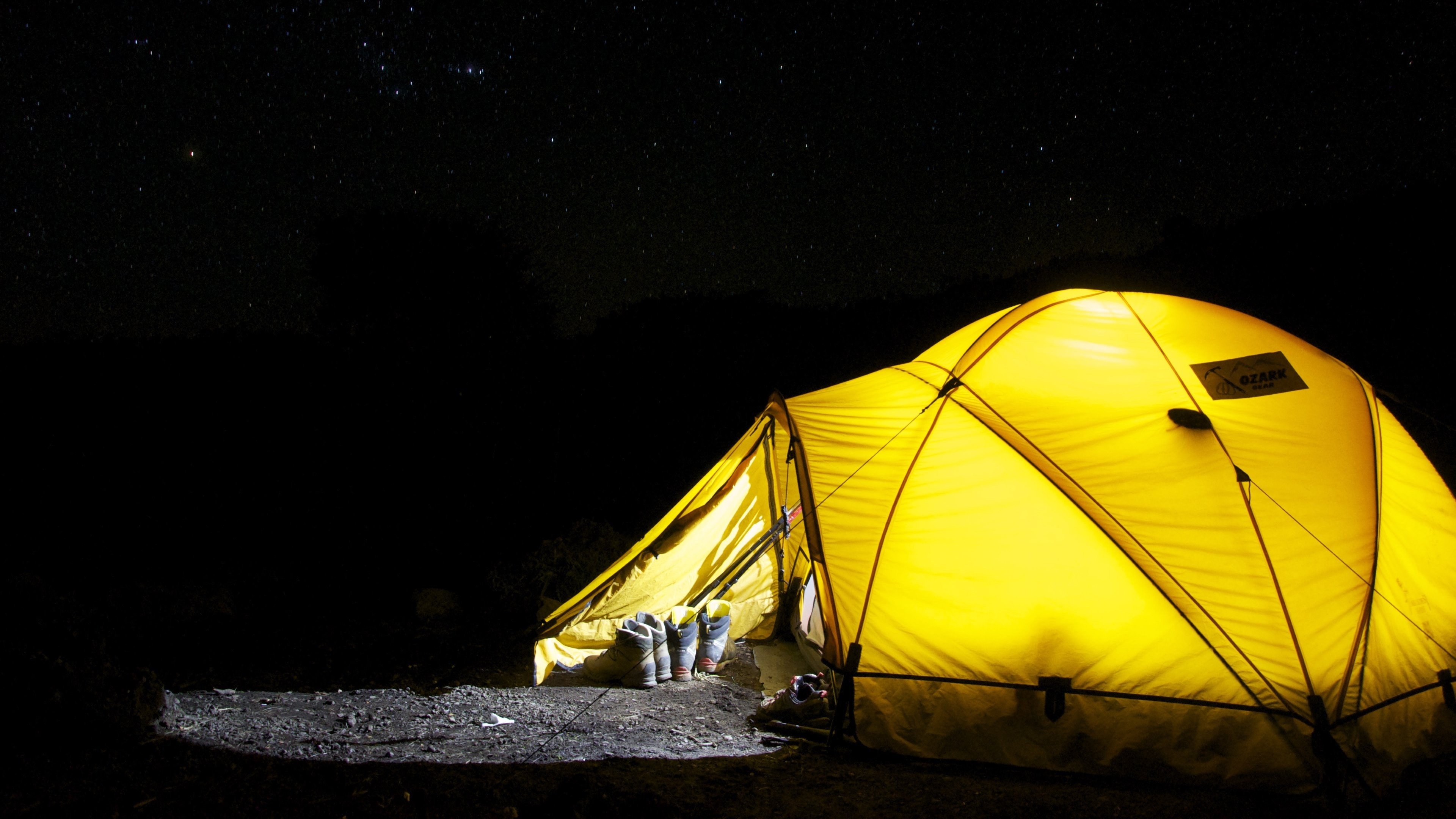 camping, Night, Stars Wallpaper