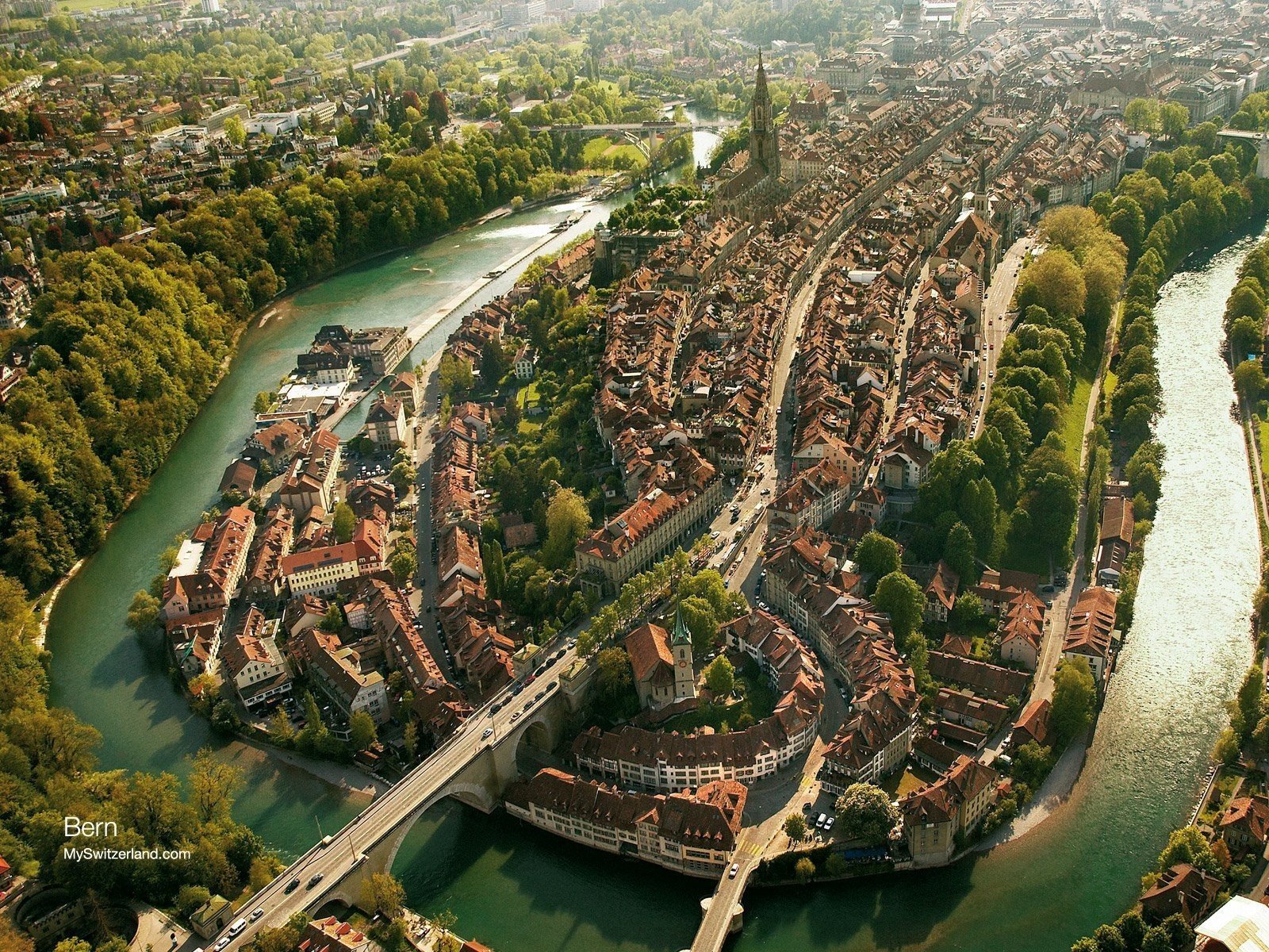cityscape, Bern, Switzerland Wallpaper
