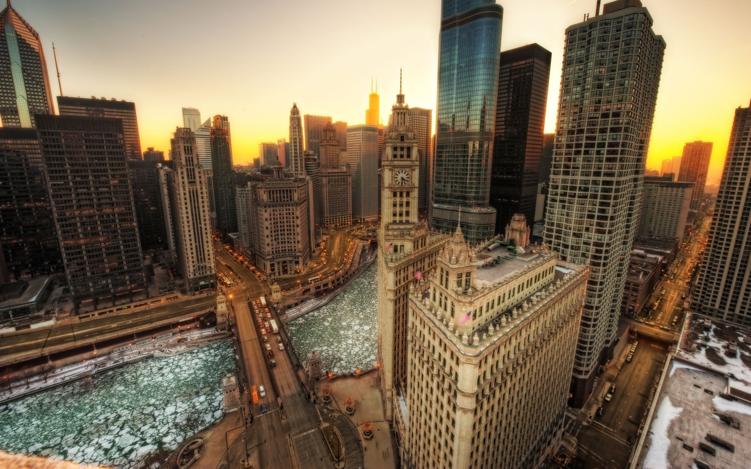 cityscape, Chicago, USA Wallpaper