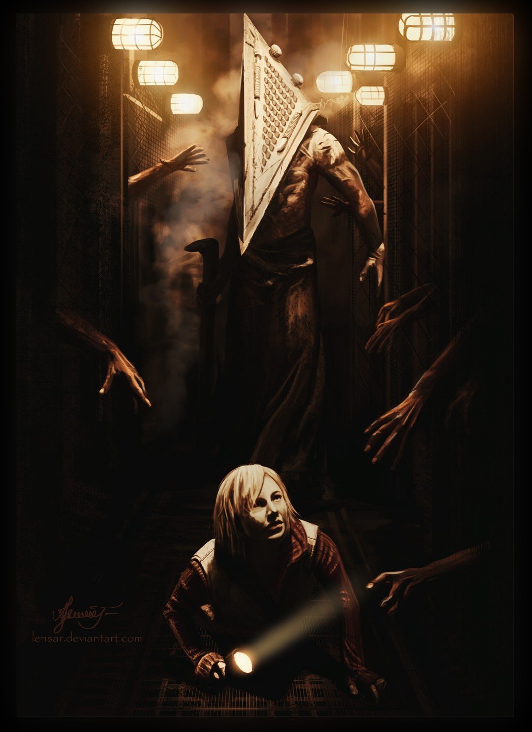 Silent Hill: Revelation, Horror, Flashlight, Pyramid Head Wallpaper