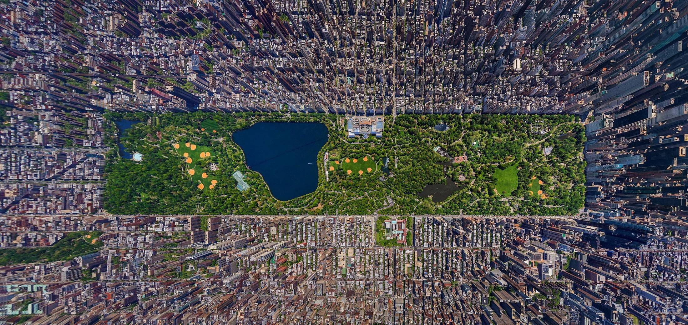 aerial view, New York City, Cityscape, USA, Central Park, City HD