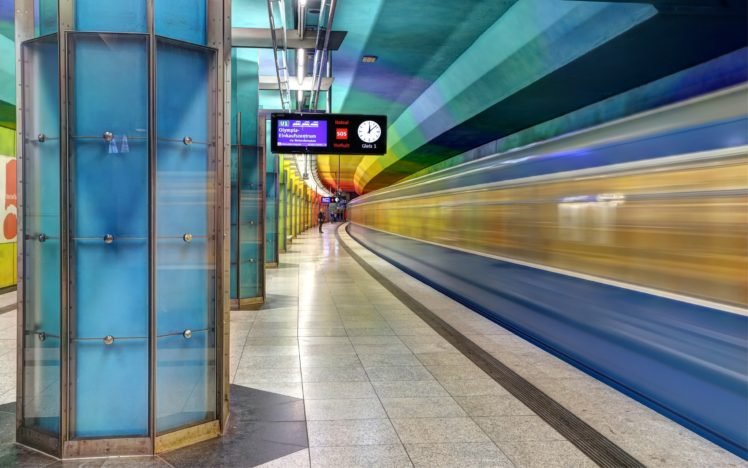 subway, Clocks, Munich HD Wallpaper Desktop Background