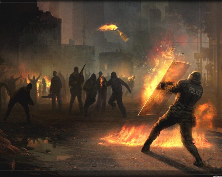 police, Riots, Molotov HD Wallpaper Desktop Background