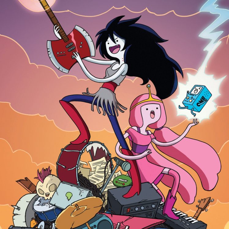 Adventure Time, B MO, Marceline the vampire queen, Princess Bubblegum HD Wallpaper Desktop Background