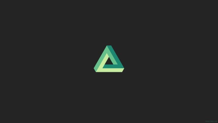 Penrose triangle, Triangle, Minimalism, Gray HD Wallpaper Desktop Background