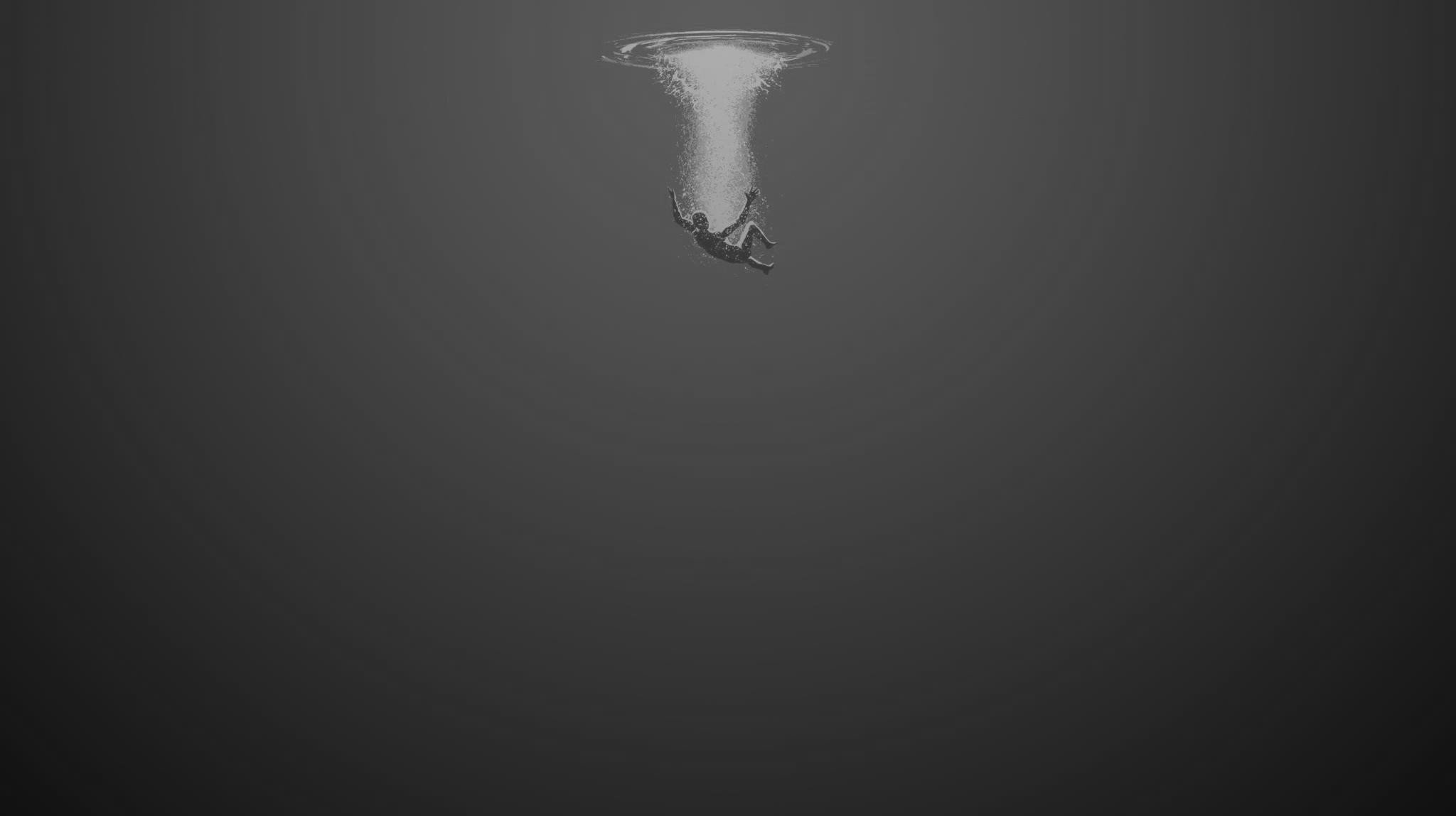 minimalism, Water, Gray Wallpaper