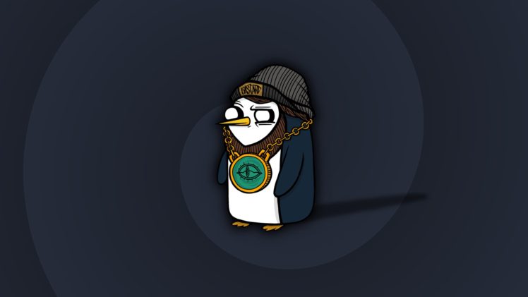 Gunter, Penguins, Linux, Minimalism HD Wallpaper Desktop Background