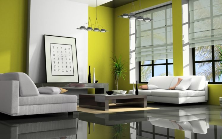 interior design, Couch, Window, Reflection, Picture frames HD Wallpaper Desktop Background