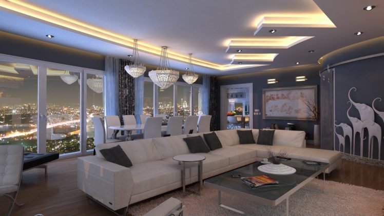 living rooms, Cityscape, Interiors, Interior design, Indoors HD Wallpaper Desktop Background