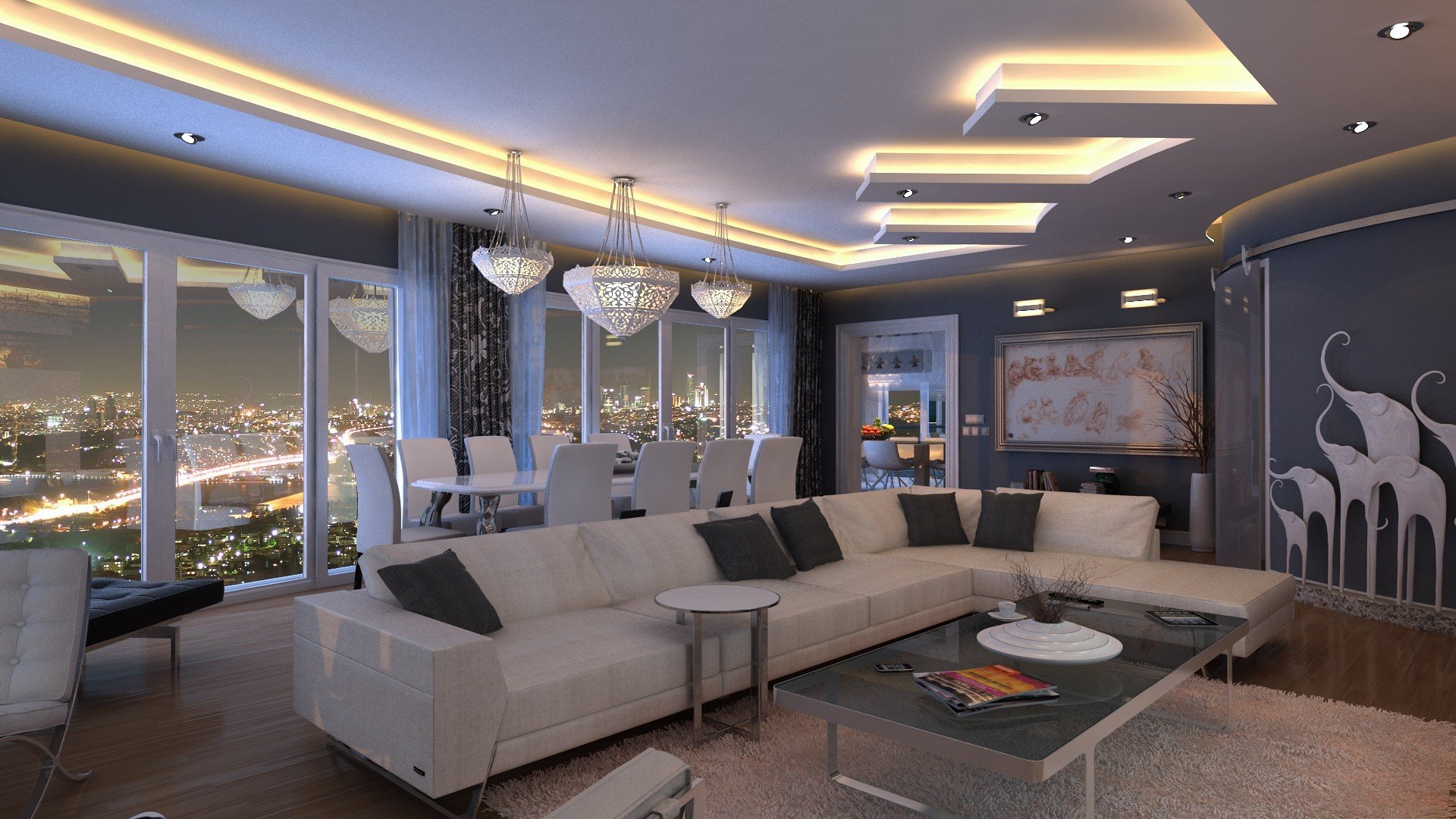 living rooms, Cityscape, Interiors, Interior design, Indoors Wallpaper