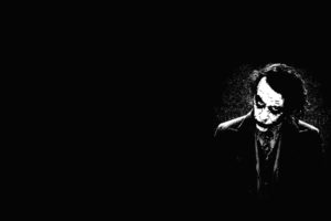black background, Monochrome, Joker