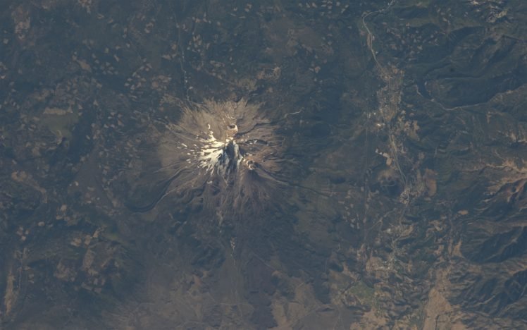 mountain, Mount Shasta, Aerial view HD Wallpaper Desktop Background