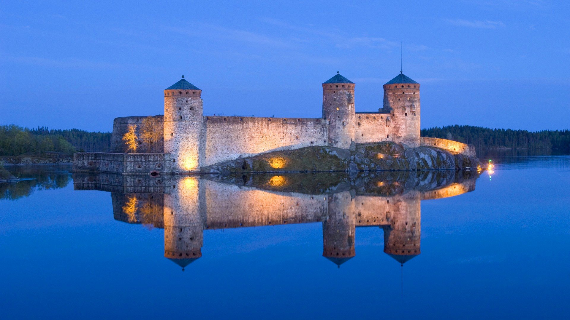 castle, Finland, Reflection, Water Wallpaper