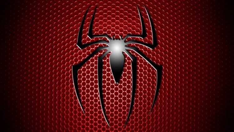 symbols, Spider Man, Red background, Spider HD Wallpaper Desktop Background