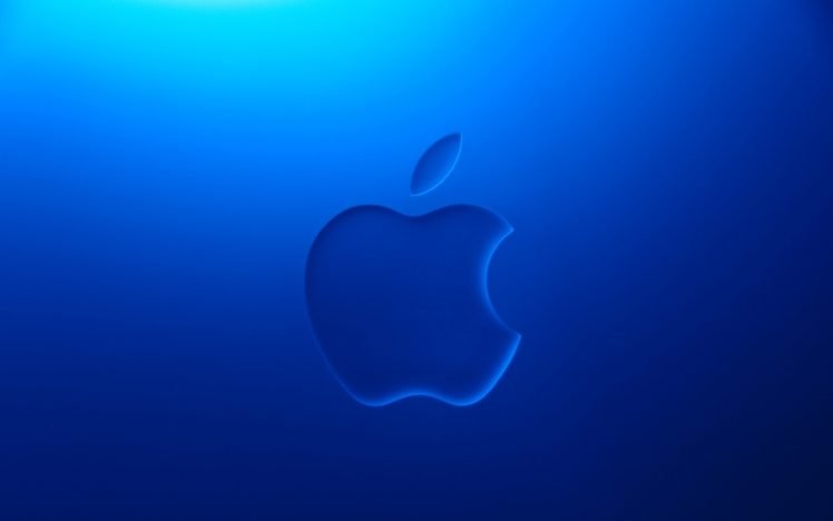 Apple Inc., Blue background HD Wallpaper Desktop Background