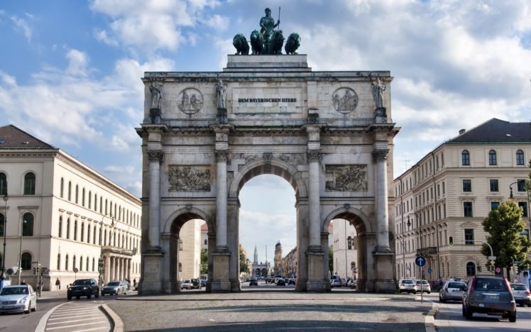 architecture, Munich, Triumphal Arch HD Wallpaper Desktop Background