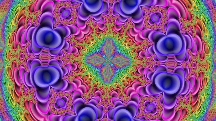 kaleidoscope, Fractal, Psychedelic HD Wallpaper Desktop Background
