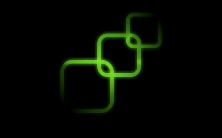 minimalism, Black background, Green, Square HD Wallpapers / Desktop and  Mobile Images & Photos