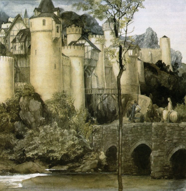 castle, Alan Lee, The Mabinogion HD Wallpaper Desktop Background