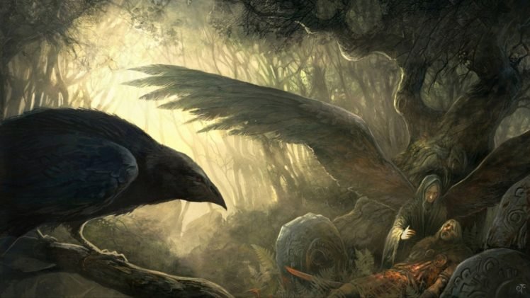 Vikings, Mythology, Wings, Crow HD Wallpaper Desktop Background