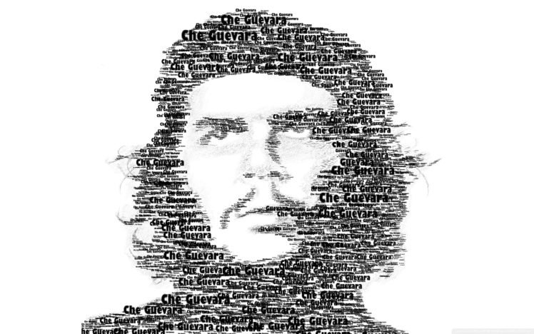Che Guevara, Revolutionary, Typographic portraits HD Wallpaper Desktop Background