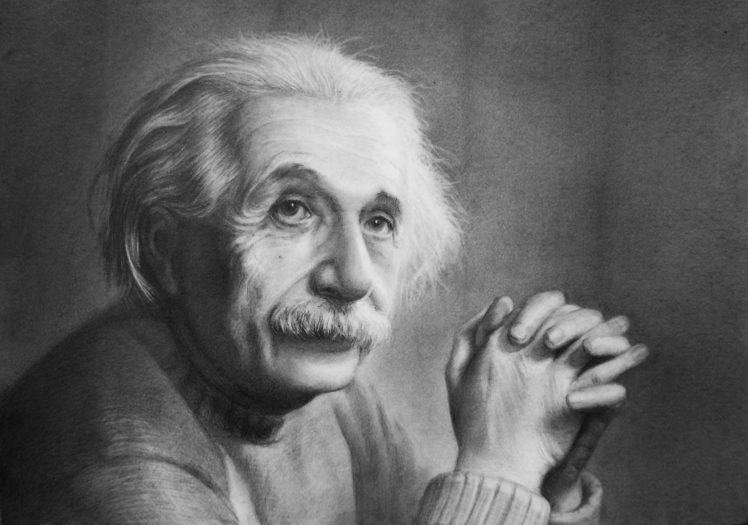 Albert Einstein, Monochrome HD Wallpaper Desktop Background