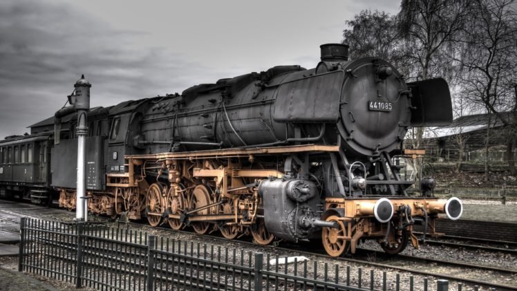 train station, Train, Railway, HDR, Steam locomotive, Deutsche Bahn HD Wallpaper Desktop Background