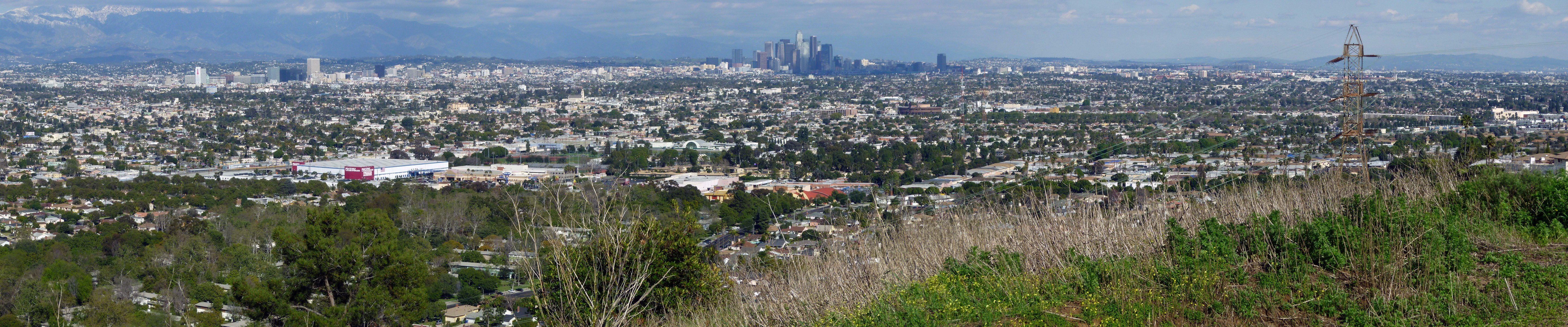 city, Los Angeles, Triple screen Wallpaper