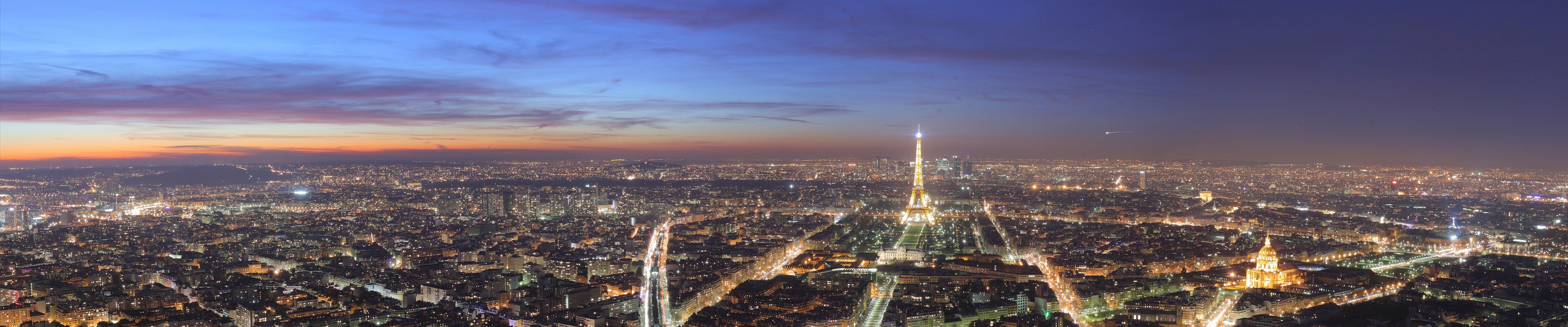 city, Paris, Triple screen Wallpaper