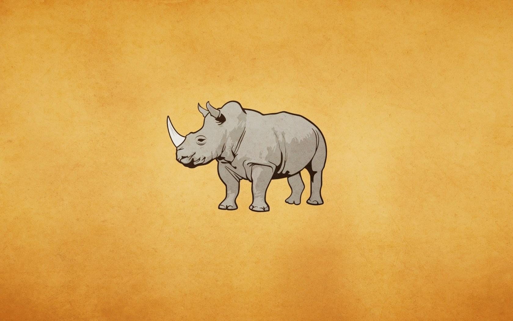 minimalism, Rhino Wallpaper