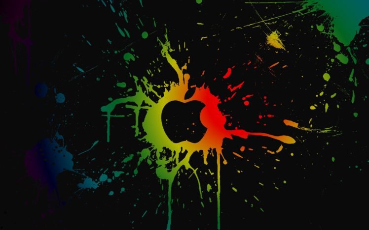 Apple Inc., Colorful, Paint splatter HD Wallpaper Desktop Background