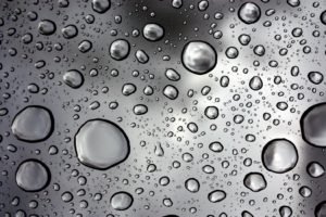 water on glass, Water drops