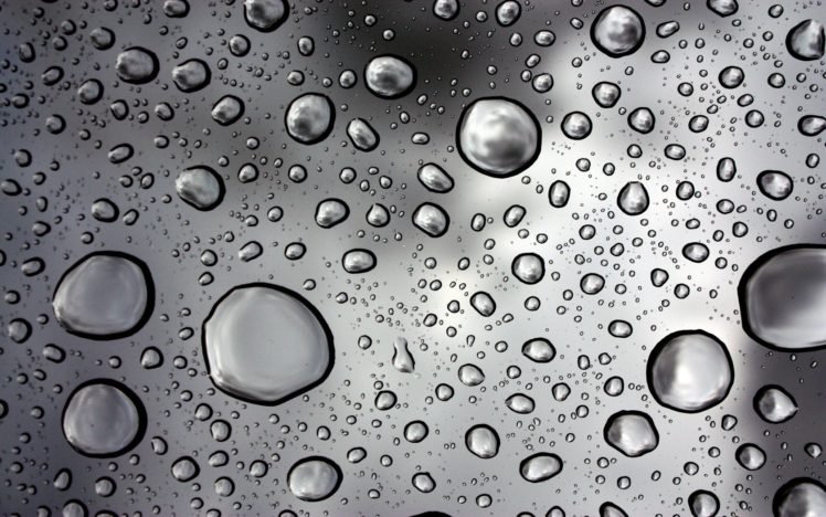 water on glass, Water drops HD Wallpaper Desktop Background