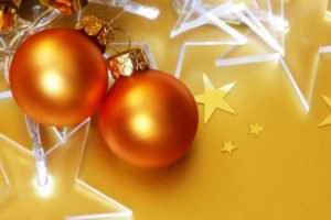 New Year, Snow, Christmas ornaments, Stars