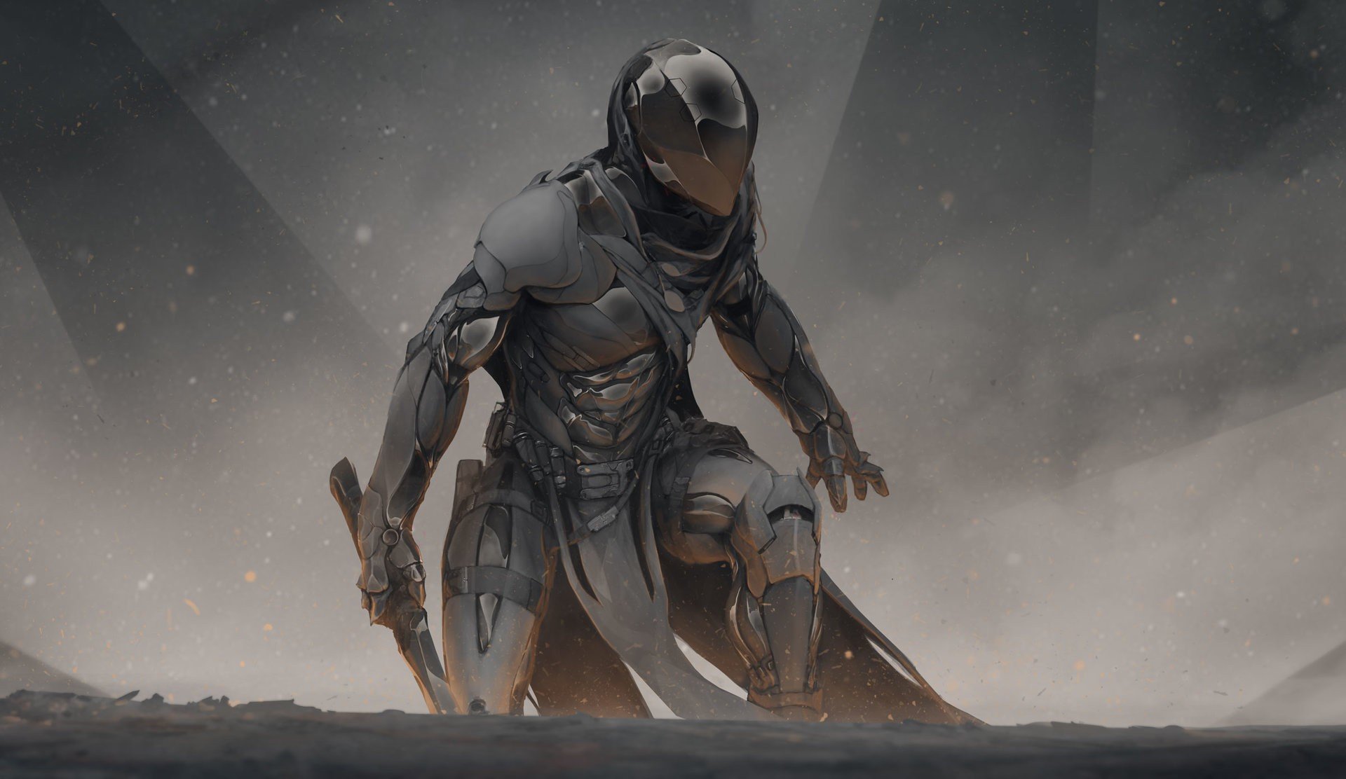 warrior, Armor, Sword, Science fiction Wallpaper